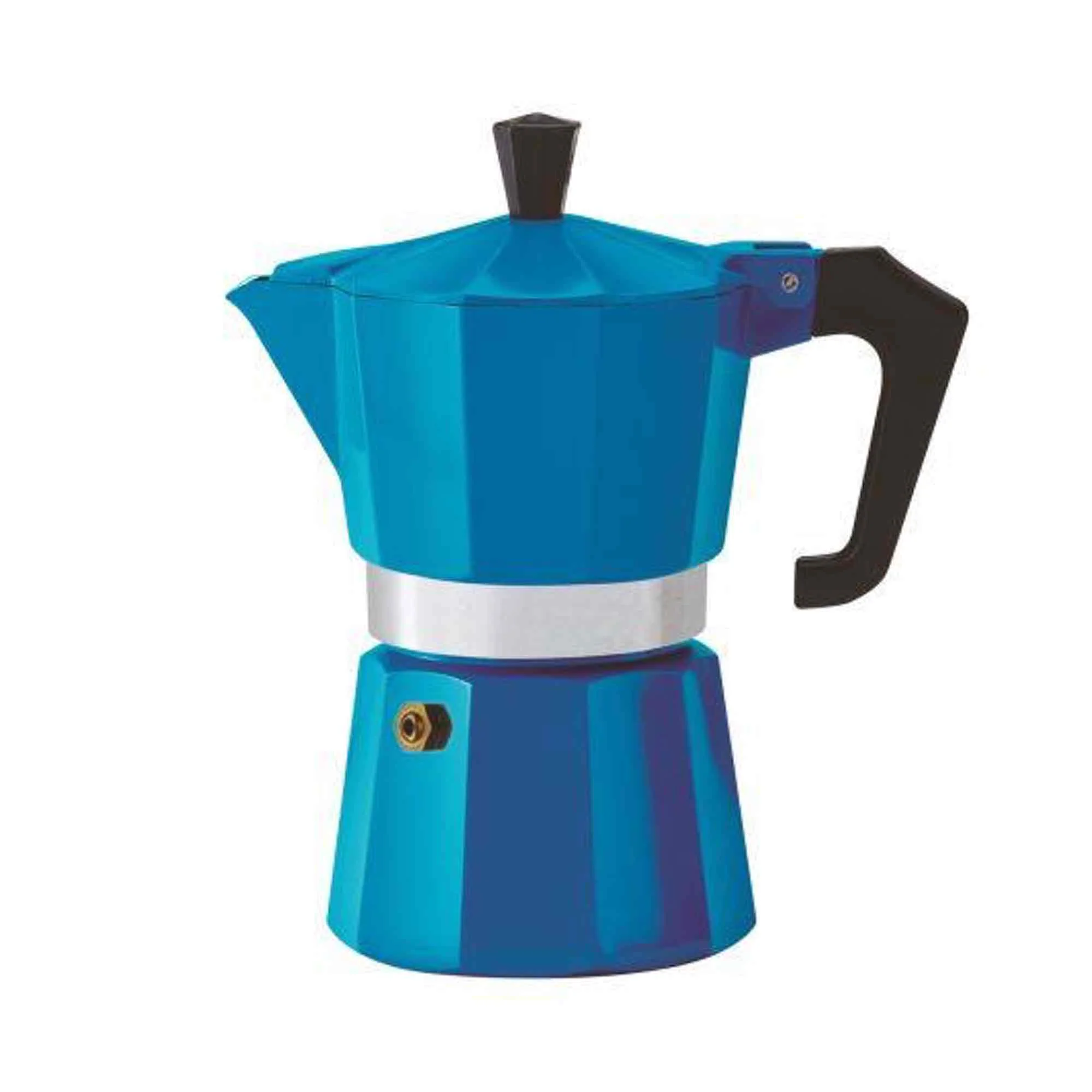 Pezzetti Italexpress Aluminium Stove Top Moka Pot - 6 Cup - Teal Blue